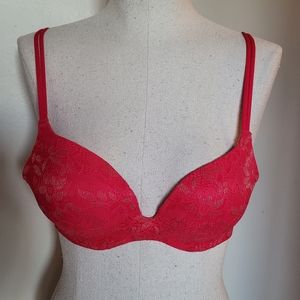 Red Lace Angel's Secret Embrace Bra by Victoria's Secret SZ US 34A